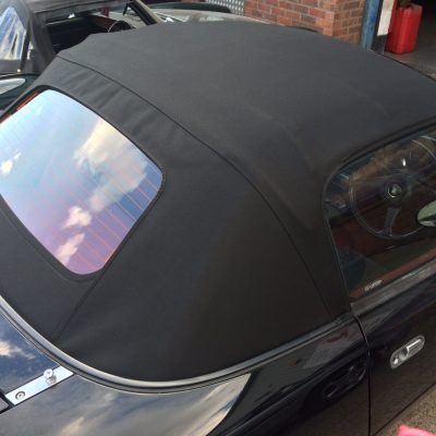Mohair roof with glass rear window - Mk1/2/2.5 - Black