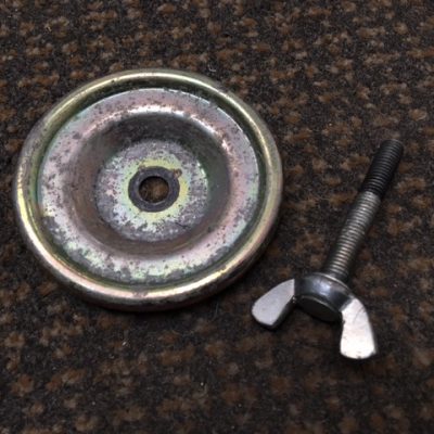 Spare wheel hold down plate and bolt - Mk1