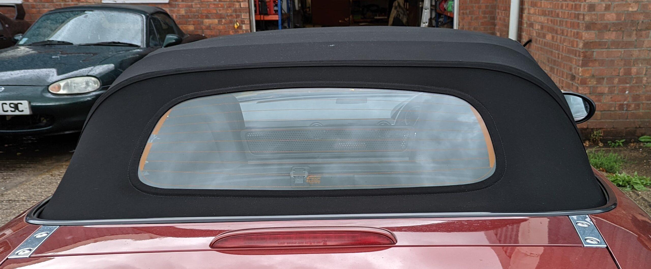 Mohair roof with glass rear window - Mk3- Black - Image 2