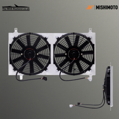 Performance Radiator Fan & Shroud Kit - Mx5 Mk1 / NA - Mishimoto Aluminium