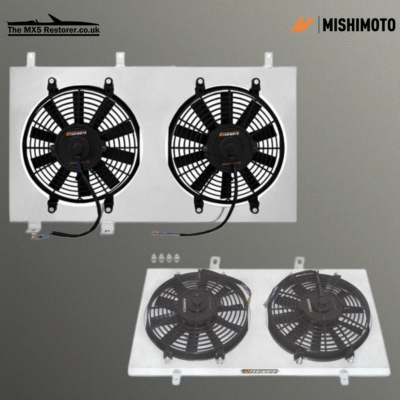 Performance Radiator Fan & Shroud Kit - Mx5 Mk2 / Mk2.5 / NB / NBFL - Mishimoto Aluminium